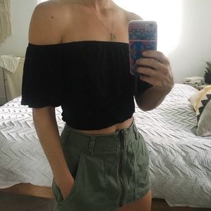 Free people black off the shoulder top